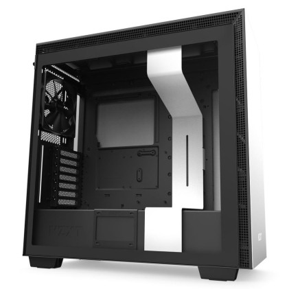 Nzxt Case H710 Mid Tower Atx Matte White, Window, 7 Slot Espansione 2,5/3,5, 2X140 Fan Front, 3X120 Fan Top, 1X120 Fan Rear