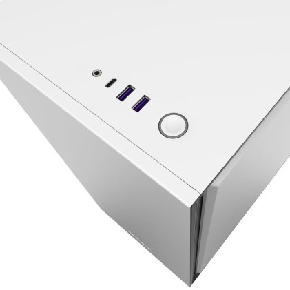 Nzxt Case H710 Mid Tower Atx Matte White, Window, 7 Slot Espansione 2,5/3,5, 2X140 Fan Front, 3X120 Fan Top, 1X120 Fan Rear