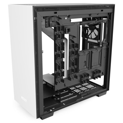 Nzxt Case H710 Mid Tower Atx Matte White, Window, 7 Slot Espansione 2,5/3,5, 2X140 Fan Front, 3X120 Fan Top, 1X120 Fan Rear