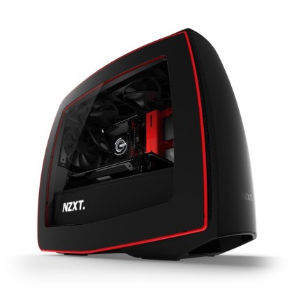 NZXT GAMING CASE MINI ITX MANTA MATTE BLACK + RED CA-MANTW-M2