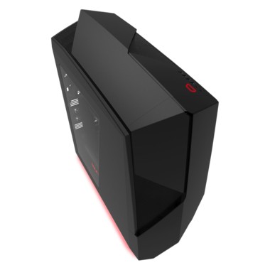 NZXT GAMING CASE NOCTIS 450 MATTE BLACK/RED LED MID TOWER CA-N450W-M1