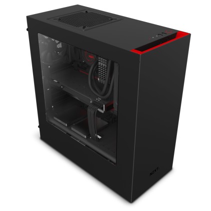 NZXT GAMING CASE SOURCE 340 BLACK + RED MID TOWER CA-S340MB-GR