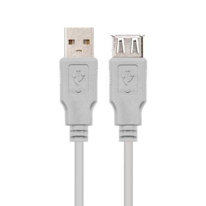 Nanocable 10.01.0203 cavo USB 1,8 m USB 2.0 USB A Beige