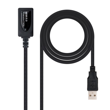 Nanocable 10.01.0211 cavo USB 5 m USB 2.0 USB A Nero