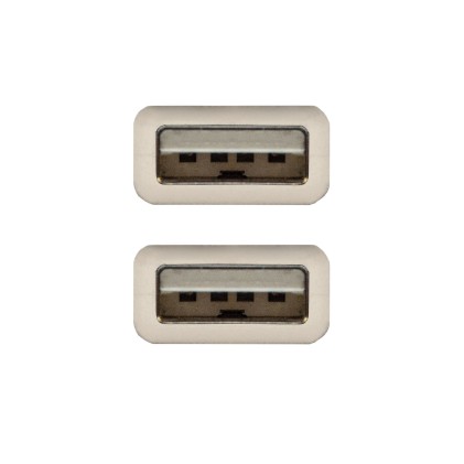 Nanocable 10.01.0302 cavo USB 1 m USB 2.0 USB A Beige