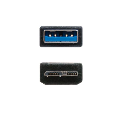 Nanocable 10.01.1101-BK cavo USB 1 m USB 3.2 Gen 1 (3.1 Gen 1) USB A Micro-USB B Nero