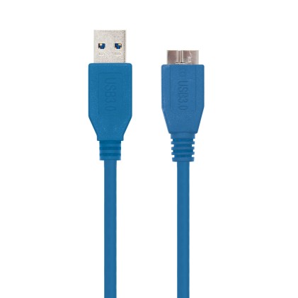 Nanocable 10.01.1101-BL cavo USB 1 m USB 3.2 Gen 1 (3.1 Gen 1) USB A Micro-USB B Blu