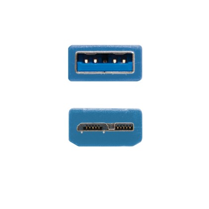 Nanocable 10.01.1101-BL cavo USB 1 m USB 3.2 Gen 1 (3.1 Gen 1) USB A Micro-USB B Blu
