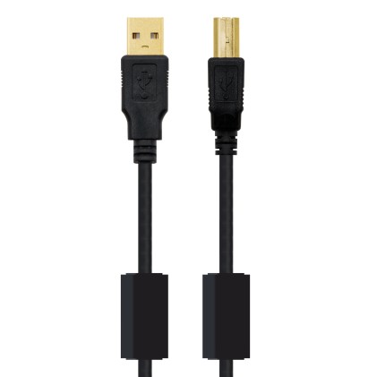 Nanocable 10.01.1205 cavo USB 5 m USB 2.0 USB A USB B Nero