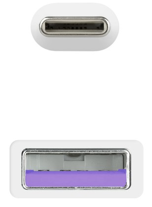 Nanocable 10.01.2100-W cavo USB USB 2.0 0,5 m USB C USB A Bianco