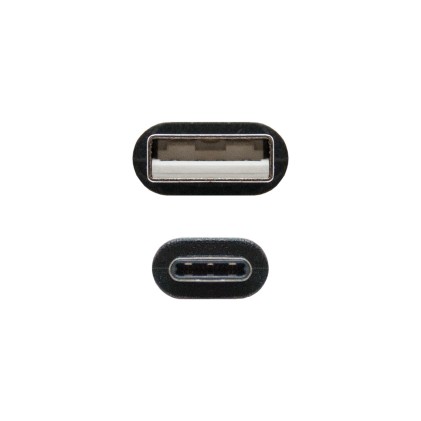 Nanocable USB 2.0, 1m cavo USB USB C USB A Nero