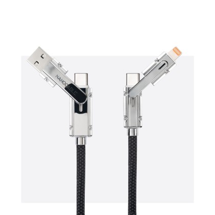 Nanocable 10.01.2601 cavo USB USB 2.0 1 m USB A/USB C USB C/Lightning 27 W Nero, Grigio