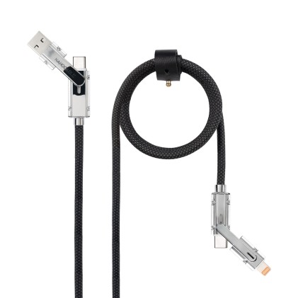 Nanocable 10.01.2601 cavo USB USB 2.0 1 m USB A/USB C USB C/Lightning 27 W Nero, Grigio