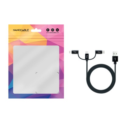 Nanocable 10.01.3200 cavo USB USB 2.0 1 m USB A Micro-USB B Nero