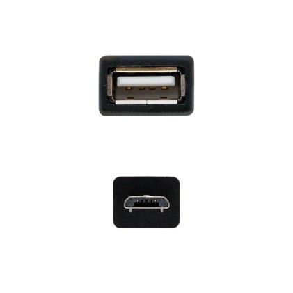 Nanocable 10.01.3500 cavo USB 0,15 m USB 2.0 Micro-USB B USB A Nero