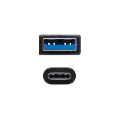 Nanocable USB 3.1, 1m cavo USB USB 3.2 Gen 2 (3.1 Gen 2) USB C USB A Nero