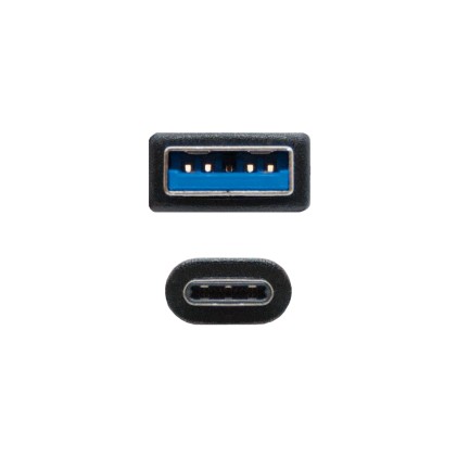 Nanocable 10.01.4002 cavo USB 2 m USB 3.2 Gen 2 (3.1 Gen 2) USB C USB A Nero