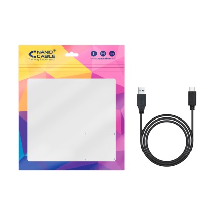 Nanocable 10.01.4002 cavo USB 2 m USB 3.2 Gen 2 (3.1 Gen 2) USB C USB A Nero