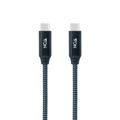 Nanocable 10.01.4301-COMB cavo USB USB4 Gen 2x2 1 m USB C 20 Gbit/s 100 W Colore foglia di t&egrave;, Nero, Grigio