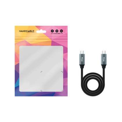 Nanocable 10.01.4301 cavo USB 1 m USB4 Gen 2x2 USB C Nero