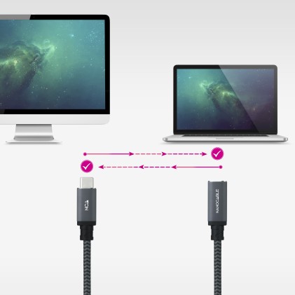 Nanocable 10.01.4501-COMB cavo USB USB 3.2 Gen 2x2 1 m USB C Nero