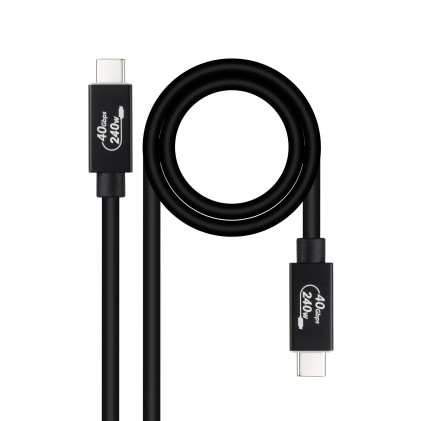 Nanocable 10.01.5001 cavo USB USB4 Gen 3x2 1 m USB C Nero