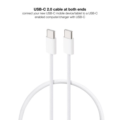 Nanocable 10.01.6001-CO cavo USB 1 m USB 2.0 USB C Bianco