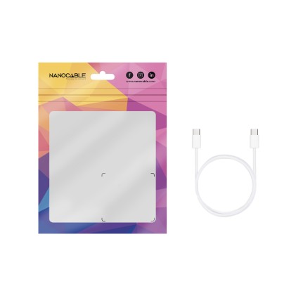 Nanocable 10.01.6001-CO cavo USB 1 m USB 2.0 USB C Bianco