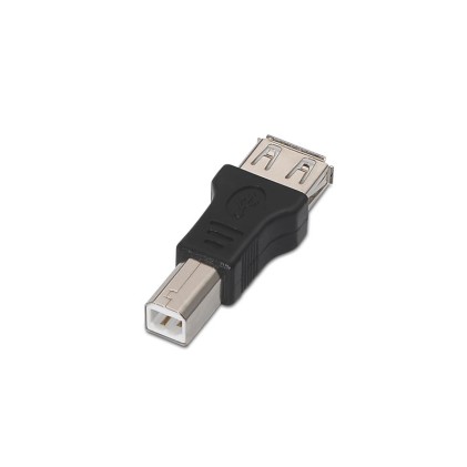 Nanocable 10.02.0002 adattatore per inversione del genere dei cavi USB 2.0 B USB 2.0 A Nero