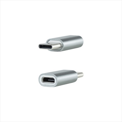 Nanocable 10.02.0011 adattatore per inversione del genere dei cavi USB C Micro USB Grigio