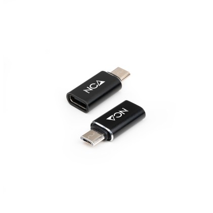Nanocable 10.02.0014 adattatore per inversione del genere dei cavi Micro USB USB-C Nero
