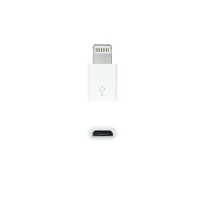 Nanocable 10.10.4100 adattatore per inversione del genere dei cavi Lightning Micro USB Bianco