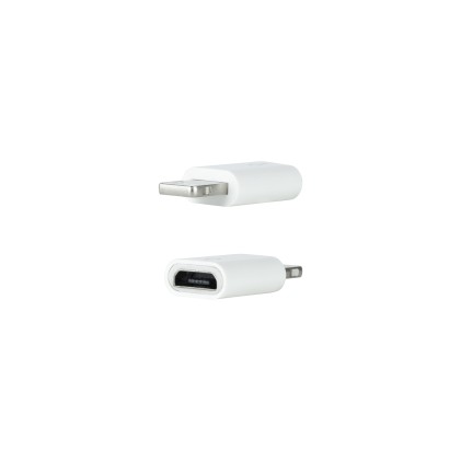 Nanocable 10.10.4100 adattatore per inversione del genere dei cavi Lightning Micro USB Bianco