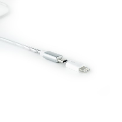 Nanocable 10.10.4100 adattatore per inversione del genere dei cavi Lightning Micro USB Bianco