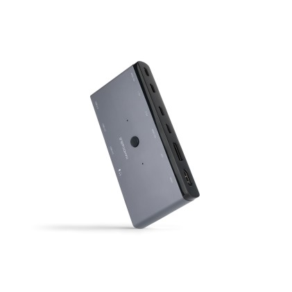 Nanocable 10.12.0003 switch per keyboard-video-mouse (kvm) Grigio