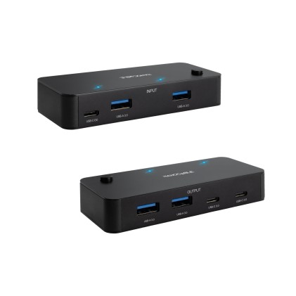 Nanocable 10.12.0011 switch per keyboard-video-mouse (kvm) Nero