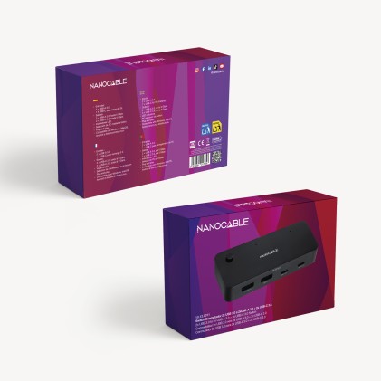 Nanocable 10.12.0011 switch per keyboard-video-mouse (kvm) Nero