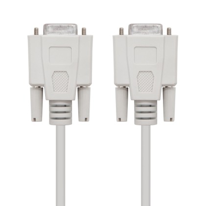 Nanocable 10.14.0602 cavo seriale Beige 1,8 m DB9