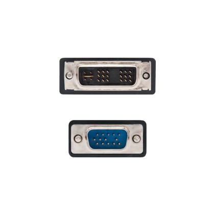 Nanocable DVI - VGA, 5m VGA (D-Sub) Nero