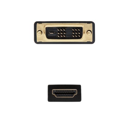 Nanocable HDMI - DVI, 3m HDMI tipo A (Standard) Nero
