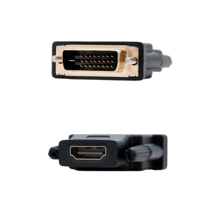 Nanocable 10.15.0700 adattatore per inversione del genere dei cavi DVI 24+1 HDMI Nero