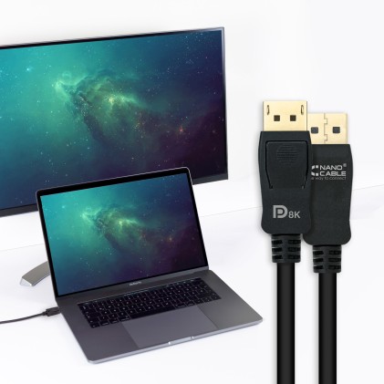 Nanocable 10.15.2500 cavo DisplayPort 0,5 m Nero