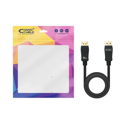 Nanocable 10.15.2500 cavo DisplayPort 0,5 m Nero