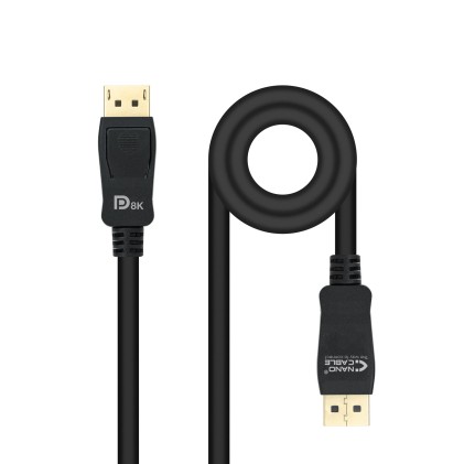 Nanocable 10.15.2502 cavo DisplayPort 2 m Nero
