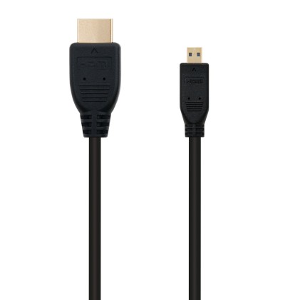 Nanocable 10.15.3502 cavo HDMI 1,8 m HDMI tipo A (Standard) HDMI tipo D (Micro) Nero