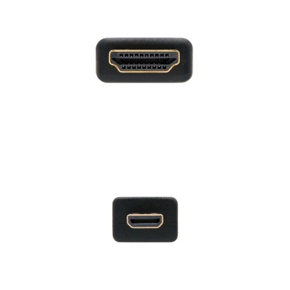 Nanocable 10.15.3502 cavo HDMI 1,8 m HDMI tipo A (Standard) HDMI tipo D (Micro) Nero