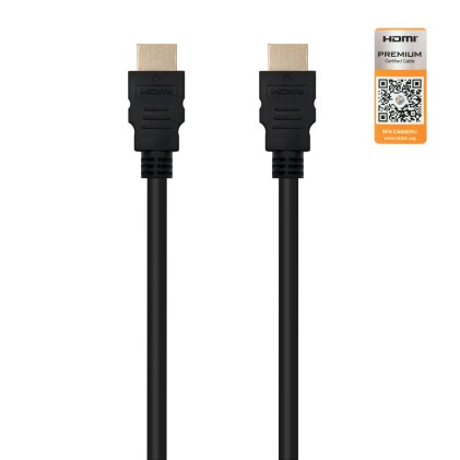 Nanocable HDMI V2.0, 0.5m cavo HDMI 0,5 m HDMI tipo A (Standard) Nero