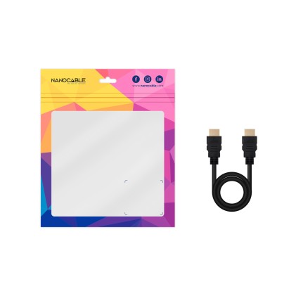 Nanocable 10.15.3800 cavo HDMI 0,5 m HDMI tipo A (Standard) Nero