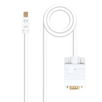 Nanocable 10.15.4103 cavo e adattatore video 3 m Mini DisplayPort VGA (D-Sub) Bianco