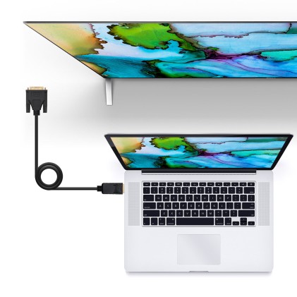 Nanocable 10.15.4502 cavo e adattatore video 2 m DisplayPort DVI Nero